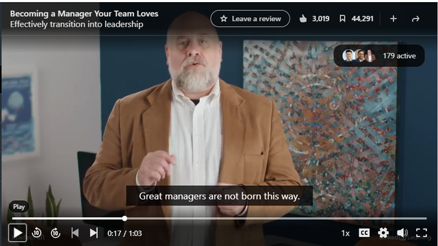 Becoming a Manager Your Team Loves