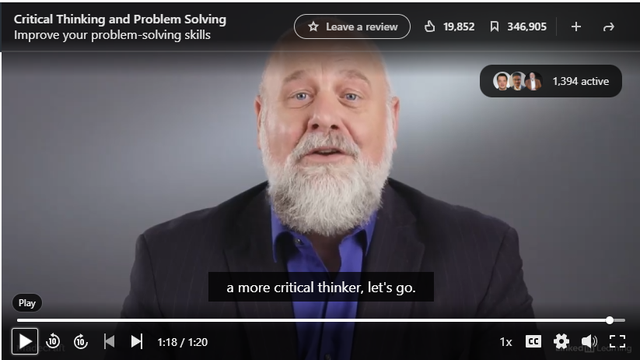 Critical Thinking and Problem Solving