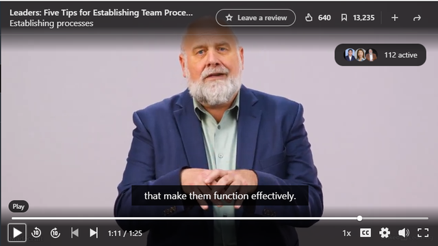 Leaders: Five tips for Establishing Team Process
